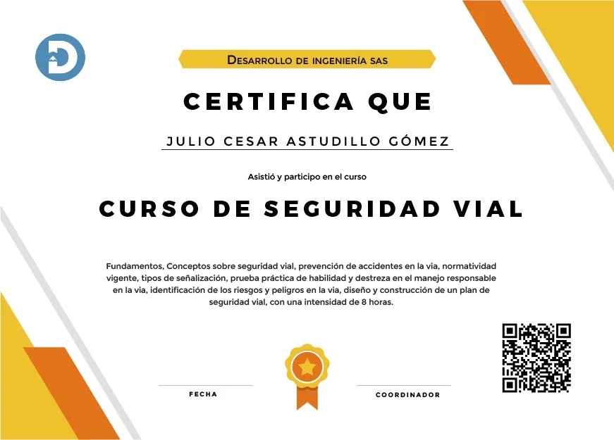 Certificado de seguridad vial